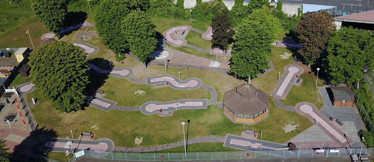 Minigolfplatz von oben